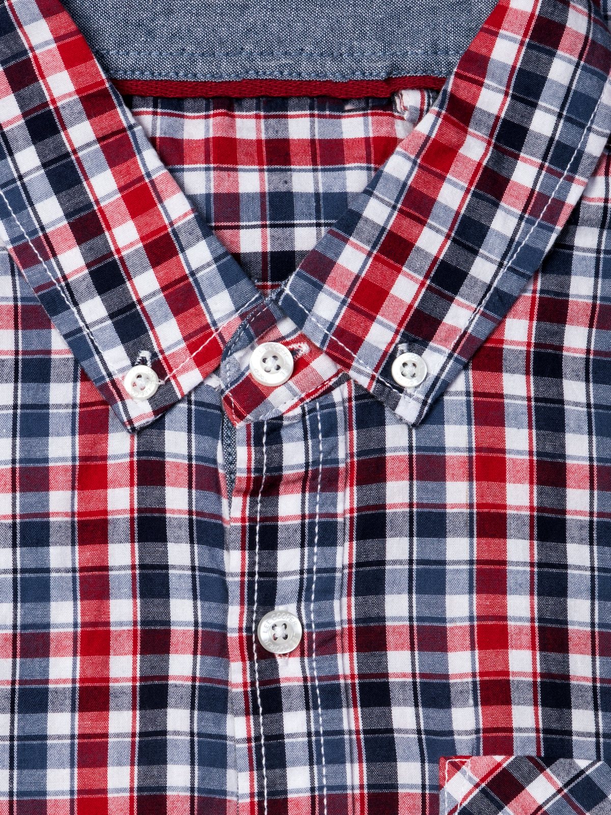 Camisa de cuadros de franela — detalle