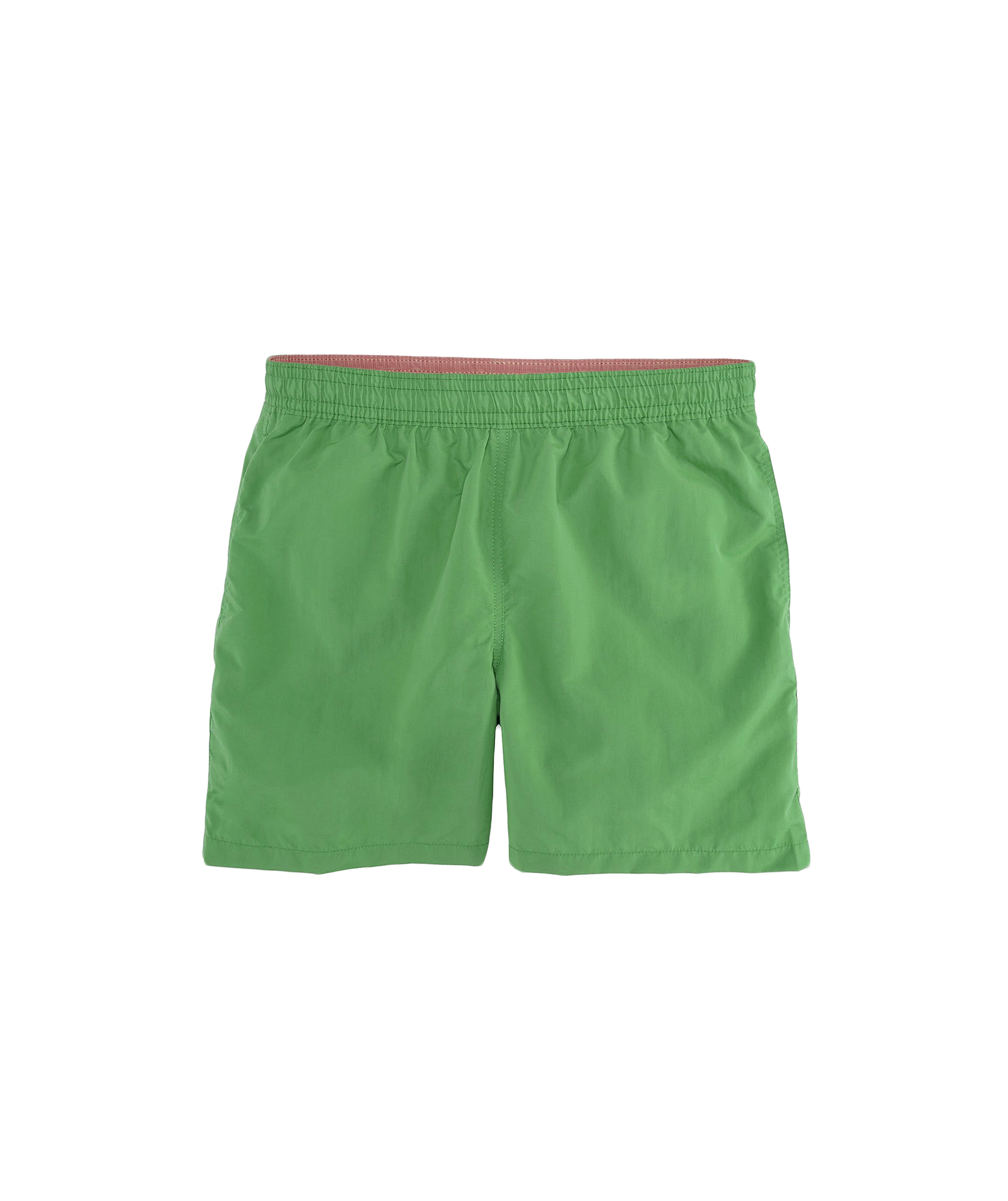 Bañador corto de hombre color verde, visto de frente